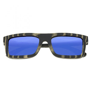 Spectrum Ward Wood Polarized Sunglasses - Black Stripe/Blue - SSGS117BL