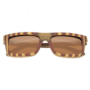 Spectrum Parkinson Wood Polarized Sunglasses - Cherry Zebra/Brown - SSGS121BN