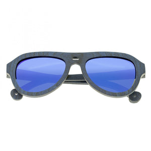 Spectrum Machado Wood Polarized Sunglasses - Blue/Blue - SSGS113BL