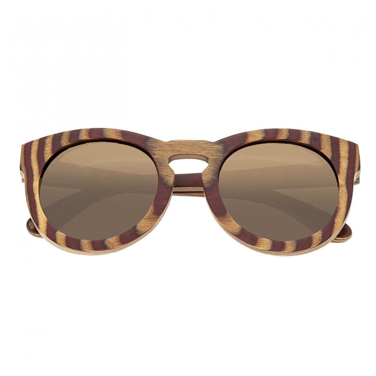 Spectrum Dorian Wood Polarized Sunglasses - Cherry Zebra/Brown - SSGS128BN