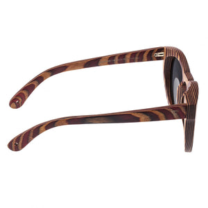 Spectrum Dorian Wood Polarized Sunglasses - Cherry Zebra/Black - SSGS128BK