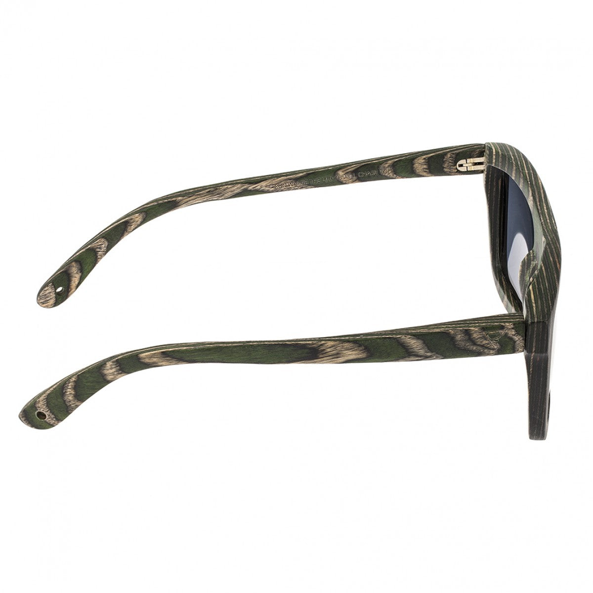 Spectrum Garcia Wood Polarized Sunglasses - Green Zebra/Silver - SSGS120SR