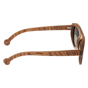 Spectrum Marzo Wood Polarized Sunglasses - Brown/Blue - SSGS109BL