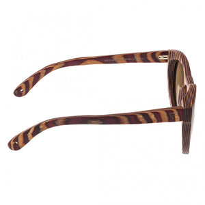 Spectrum Dorian Wood Polarized Sunglasses - Cherry Zebra/Brown - SSGS128BN