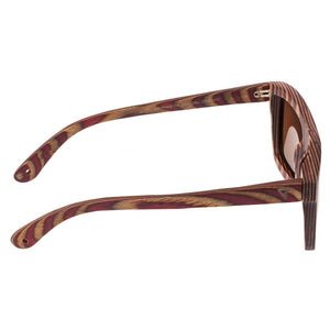 Spectrum Parkinson Wood Polarized Sunglasses - Cherry Zebra/Brown - SSGS121BN