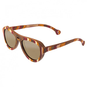 Spectrum Fanning Wood Polarized Sunglasses - Multi/Gold - SSGS114GD
