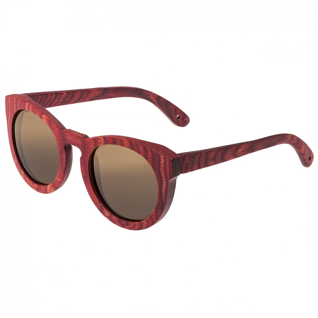 Spectrum Aikau Wood Polarized Sunglasses - Cherry/Brown - SSGS124BN