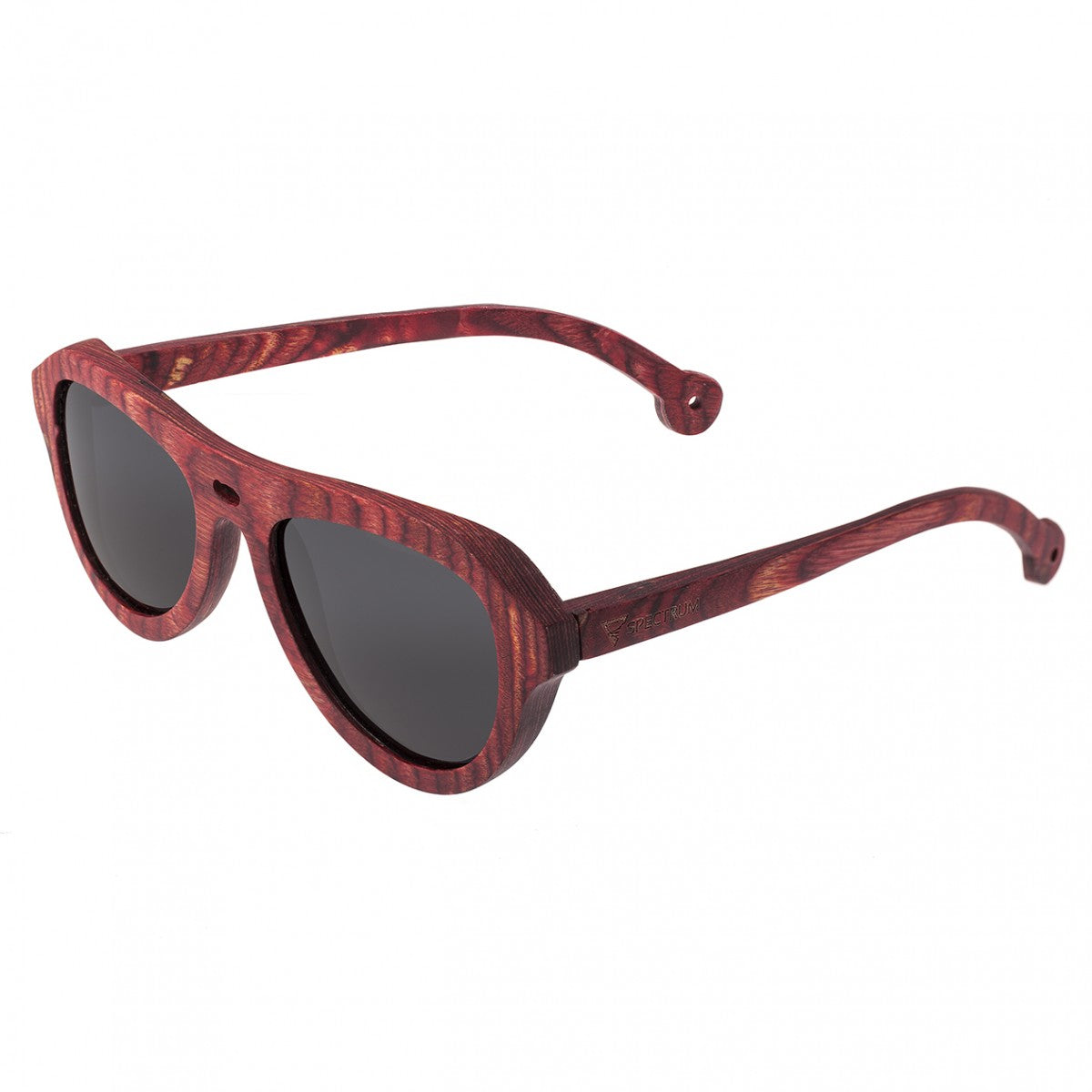 Spectrum Keaulana Wood Polarized Sunglasses - Cherry/Black - SSGS112BK