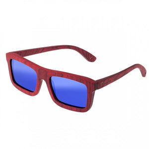Spectrum Clark Wood Polarized Sunglasses - Cherry/Blue - SSGS119BL