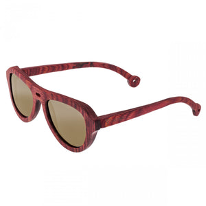 Spectrum Keaulana Wood Polarized Sunglasses - Cherry/Gold - SSGS112GD